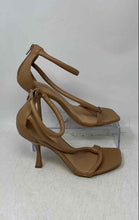 Load image into Gallery viewer, Express Womens Beige Leather Open Toe High Heel Ankle Strap Sandals Size 9