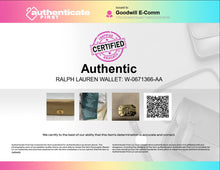 Load image into Gallery viewer, Authentic Lauren Ralph Lauren Womens Gold-Tone Leather Flap Clutch Wallet