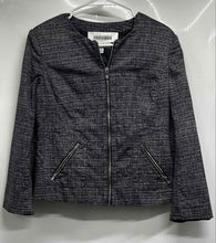 Load image into Gallery viewer, Calvin Klein Womens Gray Long Sleeve Round Neck Pockets Full-Zip Jacket Size 10