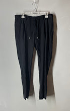 Load image into Gallery viewer, Armani Exchange Mens Black Flat Front Drawstring Trouser Pants Size 34