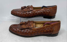 Load image into Gallery viewer, Johnston & Murphy Mens Domani Brown Leather Slip-On Tassel Loafer Shoes Size 12M