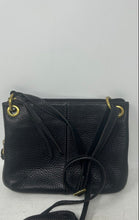 Load image into Gallery viewer, Fossil Womens Black Pebbled Leather Zipper Adjustable Strap Crossbody Bag