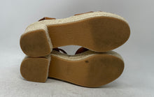 Load image into Gallery viewer, J.Crew Womens Brown Block Heel Ankle Strap Platform Espadrille Sandals Size 6