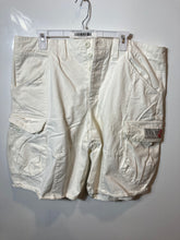 Load image into Gallery viewer, Armani Exchange Mens White Cotton Flat Front Button-Fly Cargo Shorts Size 36