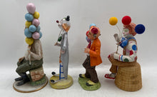 Load image into Gallery viewer, Assorted Lot Of 4 Multicolor Collectible Mixed Balloon Clown Figurines