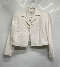 Load image into Gallery viewer, Emanuel Ungaro Womens White Long Sleeve Cropped Blazer Jacket Size 2/36P