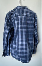 Load image into Gallery viewer, Calvin Klein Mens Blue Plaid Long Sleeve Infinite Button-Up Shirt Size Medium