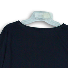 Load image into Gallery viewer, Ann Taylor Womens Navy Blue Long Sleeve Round Neck Blouse Top Size Small