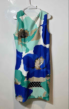 Load image into Gallery viewer, Calvin Klein Womens Multicolor Round Neck Sleeveless Sheath Dress Size 14