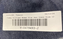 Load image into Gallery viewer, Tommy Hilfiger Womens Blue Jeans Sleeveless Back Zipper Sheath Dress Size 12