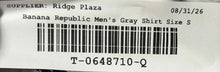 Load image into Gallery viewer, Banana Republic Mens Gray Heather Camden Fit Button-Up Shirt Size Small