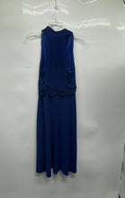 Load image into Gallery viewer, Evan Picone Womens Blue Sleeveless V-Neck Ruched Waist Maxi Dress Size 10
