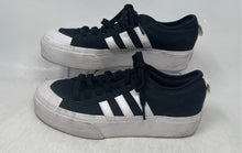 Load image into Gallery viewer, Adidas Womens Nizza Black White Lace-Up Low Top Platform Sneaker Shoes Size 10