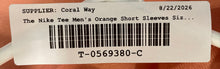 Load image into Gallery viewer, The Nike Mens Orange Cotton Short Sleeve Crew Neck Graphic T-Shirt Size M