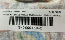 Load image into Gallery viewer, Terzo Millennio Womens Multicolor Geometric Print Button-Up Shirt Size L