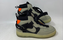 Load image into Gallery viewer, Nike Boys Air Force 1 Utility Mid Gray And Black Leather Sneakers Shoes Size 6Y