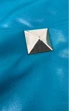 Load image into Gallery viewer, INC International Concepts Womens Green Faux Leather Bottom Studs Shoulder Bag