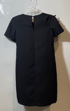 Load image into Gallery viewer, Ann Taylor Womens Black Short Sleeve Round Neck Back Button Shift Dress Size 00P