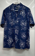 Load image into Gallery viewer, GAP Mens Blue White Cotton Short Sleeve Collared Button-Up Shirt Size Small