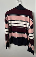 Load image into Gallery viewer, Bebe Womens Multicolor Striped Turtleneck Knitted Pullover Sweater Size Large