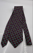 Load image into Gallery viewer, Valentino Mens Purple Geometric Floral Print Silk Keeper Loop Pointed Tie