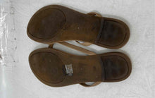 Load image into Gallery viewer, G By Guess Womens Tan Open Toe Slip-On Flat Flip Flop Sandals Size 7.5M