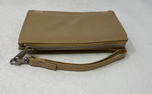 Load image into Gallery viewer, Michael Rome Womens Beige Leather Crocodile Embossed Mini Wristlet Wallet