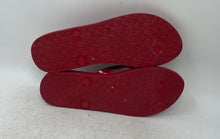 Load image into Gallery viewer, Coach Womens Abbigail Red Slip-On Turnlock Flat Flip-Flop Sandals Size 10B