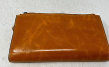 Load image into Gallery viewer, Unbranded Womens Brown Leather RFID Blocking Snap Bifold Clutch Wallet