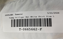 Load image into Gallery viewer, Tommy Hilfiger Mens White Cotton Long Sleeve Button-Up Shirt Size Large