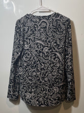 Load image into Gallery viewer, INC International Concepts Womens Black White Printed Blouse Top Size M