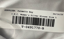 Load image into Gallery viewer, I.N.C. International Concepts Womens Silver Blouse Top Size Large With Tag