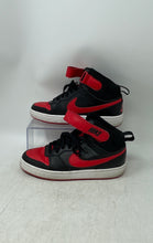 Load image into Gallery viewer, Nike Kids Court Borough Mid 2 CD7782-003 Black Red Sneaker Shoes Size 6Y