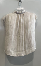 Load image into Gallery viewer, Banana Republic Womens Beige Short Sleeve Tie-Collar Pullover Blouse Top Size SP