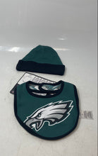 Load image into Gallery viewer, NFL Baby Green Philadelphia Eagles 2 Piece Hat And Bib Set Size 18M