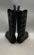 Load image into Gallery viewer, Muck Boots Company Womens Hale Black And Gray Plaid Print Tall Rain Boots Size 9