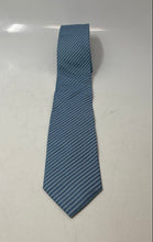 Load image into Gallery viewer, Oscar De La Renta Mens Blue Striped Printed Adjustable Pointed Tie