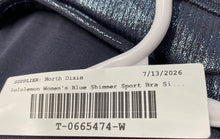 Load image into Gallery viewer, Lululemon Womens Flow Y Black Shimmer Lightweight Sweat Wicking Sports Bra Sz 6