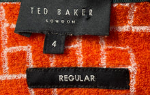 Load image into Gallery viewer, Ted Baker Mens Orange Endula T-Print Short Sleeve Towelling Button-Up Shirt Sz 4