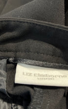 Load image into Gallery viewer, Liz Claiborne Womens Black Flat Front Straight Leg Dress Pants Size 4