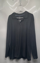 Load image into Gallery viewer, Van Heusen Mens Black Printed Long Sleeve Collared Polo Shirt Size XL