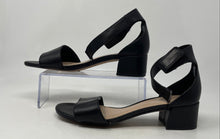 Load image into Gallery viewer, Clarks Womens Caroleigh Anya Black Leather Block Heel Strappy Sandals Size 8 M