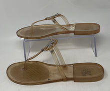 Load image into Gallery viewer, Authentic Tory Burch Womens Mini Miller Clear Slip-On Flat Thong Sandals Size 8
