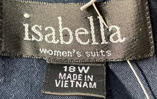 Load image into Gallery viewer, Isabella Womens Blue Long Sleeve Notch Lapel Button Front Jacket Size 18W