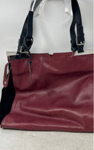 Load image into Gallery viewer, Vince Camuto Womens Burgundy Black Inner Pockets Double Handle Shoulder Bag
