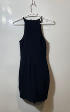 Load image into Gallery viewer, Express Womens Black Sleeveless Ribbed Back Zip Asymmetrical Sheath Dress Size 2