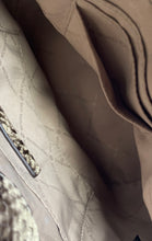 Load image into Gallery viewer, Michael Kors Womens Suri Beige Python Embossed Inner Pockets Crossbody Purse