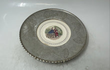 Load image into Gallery viewer, Farberware Silver-Tone Wrought Hammered Victorian Couple Ceramic Collector Plate