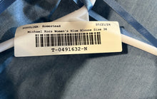 Load image into Gallery viewer, Michael Kors Womens Blue Short Sleeve Round Neck Side-Tie Blouse Top Size 3X