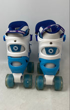 Load image into Gallery viewer, Sulifeel Girls White Blue Glitter Adjustable Roller Skates Size 10C-13C